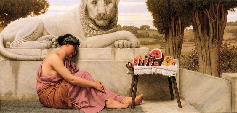 John William Godward The Fruit Vendor